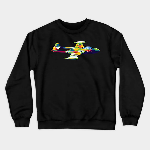 DH 112 Venom in Pop Art Crewneck Sweatshirt by wpaprint